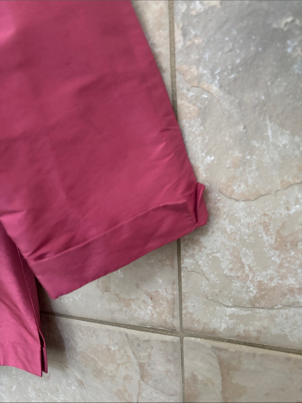 Charter Club Raspberry Button-Down Silk Blouse - Picture 4 of 6